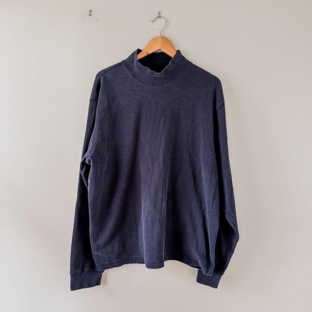 Vintage Y2K Navy Men's Abercrombie & Fitch Pullover Sweater Size XL